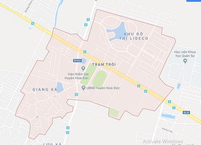 Trung tâm thị trấn Trạm Trôi 