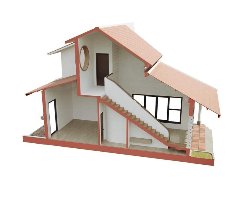 Bất động sản Vuông | GÓC NHÀ ĐẸP: Mẫu nhà hiện đại giản đơn nhưng vẫn giữ nét truyền thống diện tích 100m22