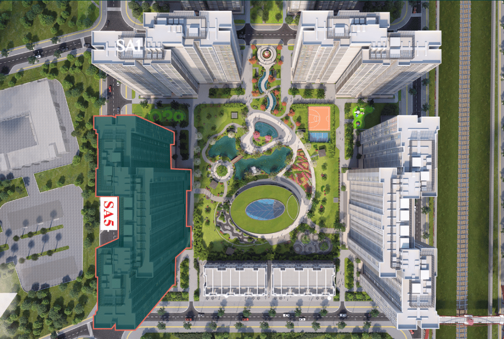 Vị trí tòa SA5 phân khu Sakura
