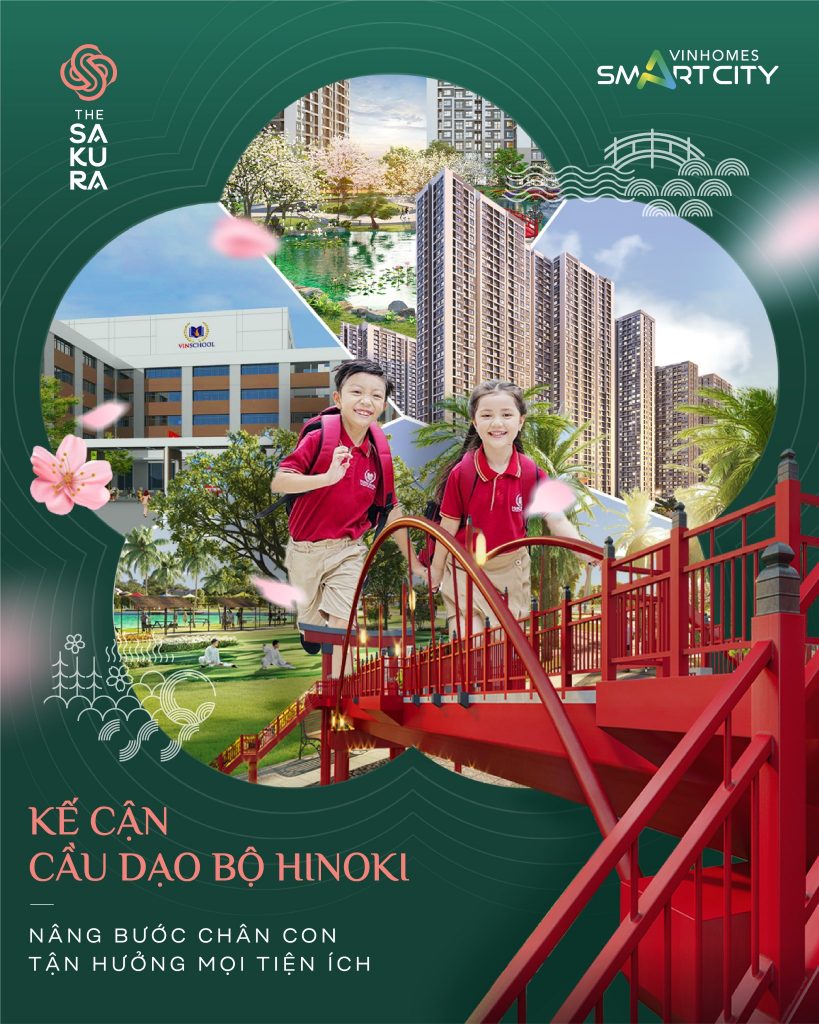 nâng bước chân con đến trường tại Sakura Smart City