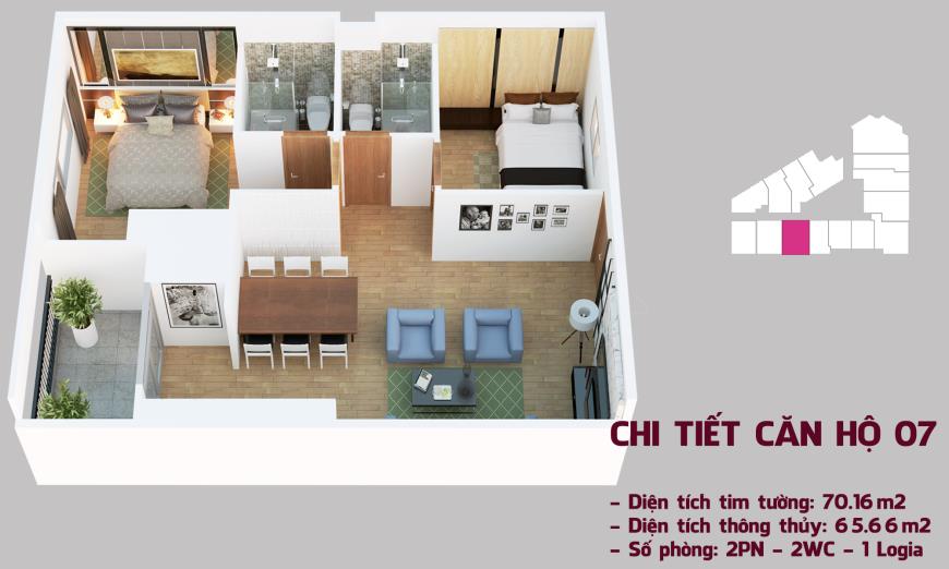 Căn hộ 07 chung cư Tháp doanh nhân