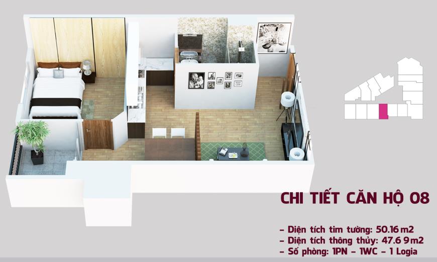 Căn hộ 08 chung cư Tháp doanh nhân