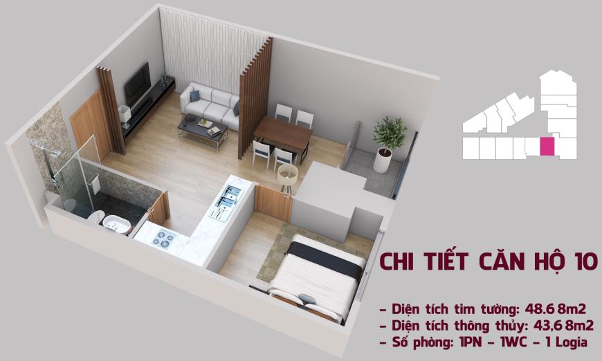 Căn hộ 10 chung cư Tháp doanh nhân