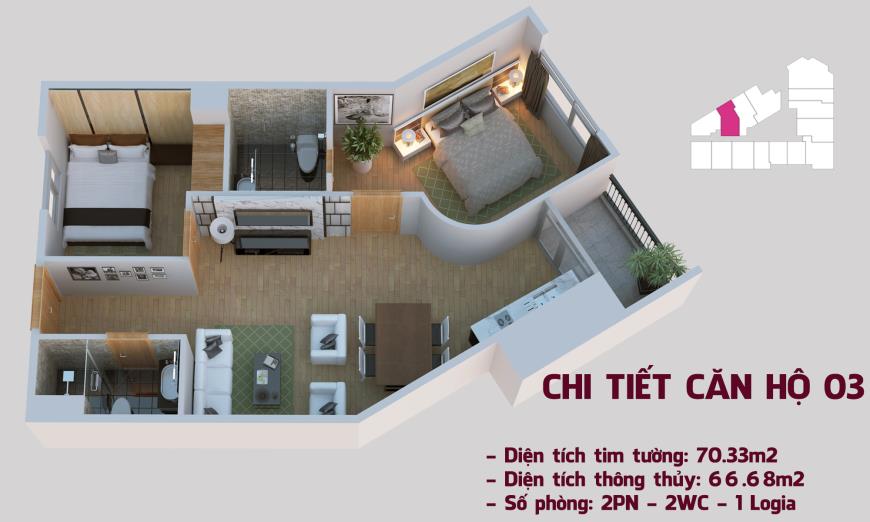 Căn hộ 03 chung cư Tháp doanh nhân