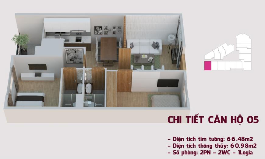 Căn hộ 05 chung cư Tháp doanh nhân