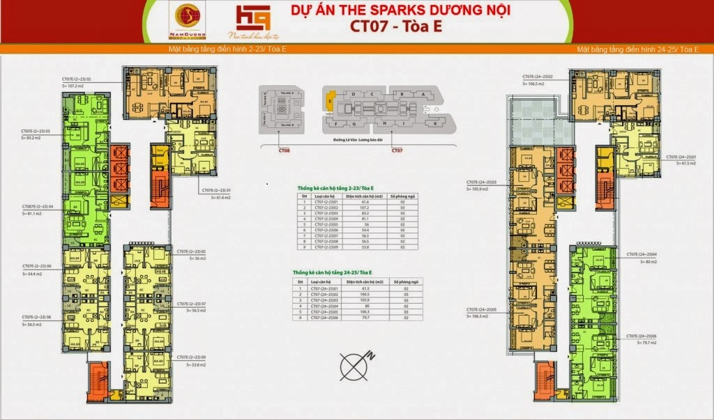 Bất động sản Vuông | Thiết kế mặt bằng chung cư The Sparks Dương Nội