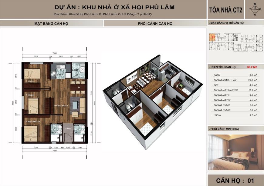 Căn hộ 01 toà CT2