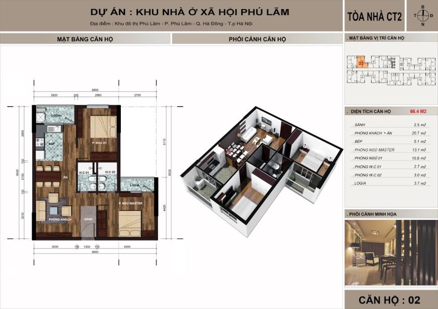 Căn hộ 02 toà CT2