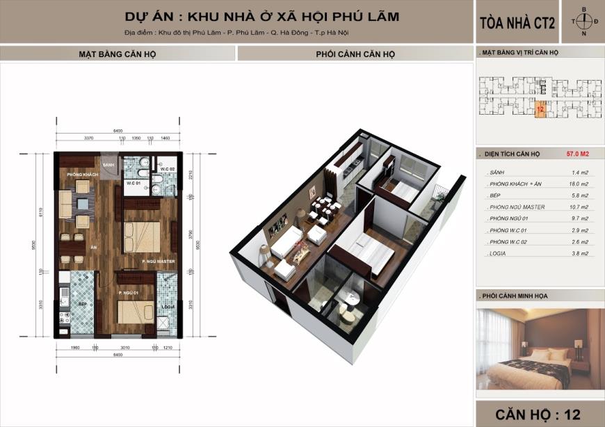 Căn hộ 12 toà CT2