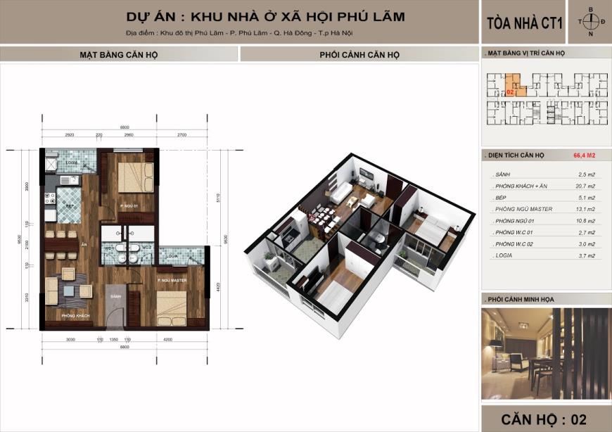 Căn hộ 02 toà CTI