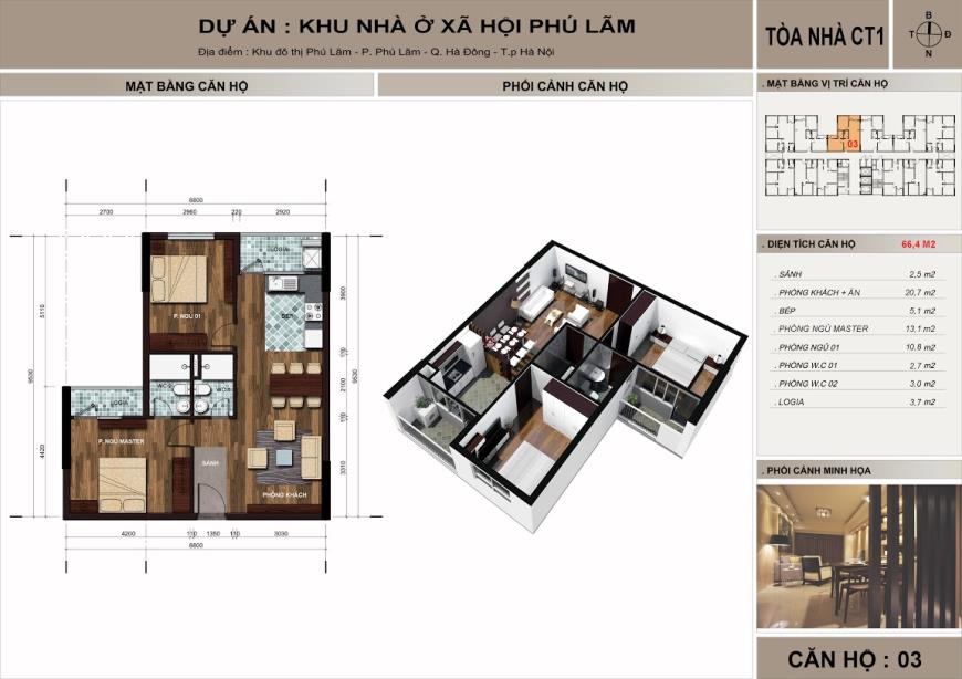 Căn hộ 03 toà CTI