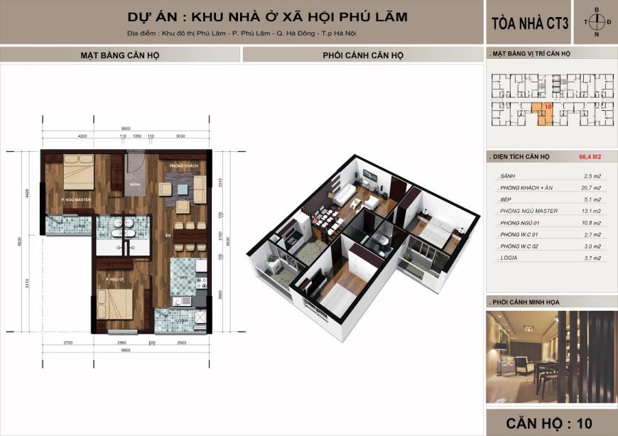 Căn hộ 10 toà CT3