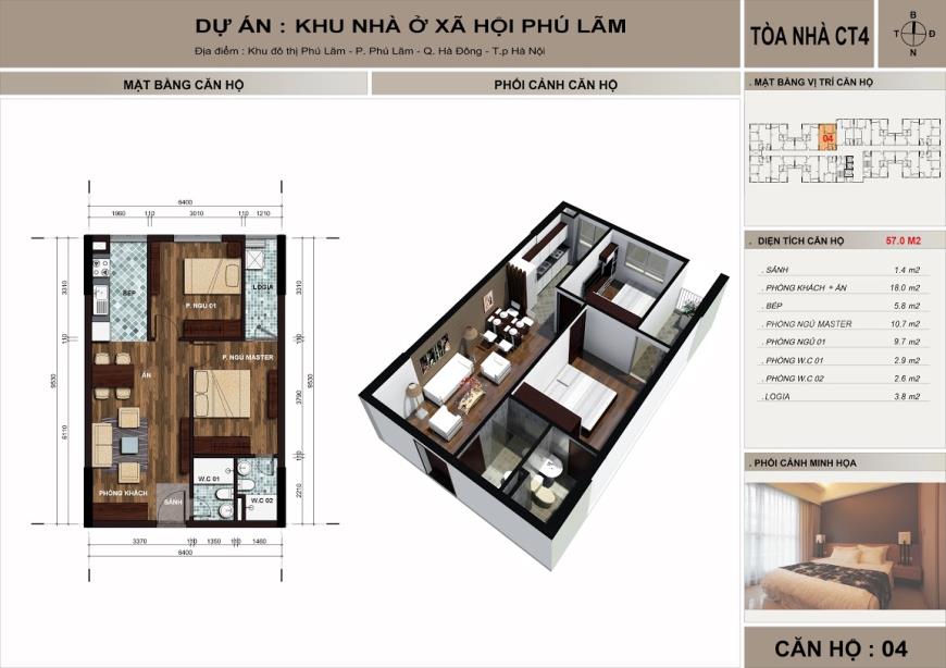 Căn hộ 04 toà CT4