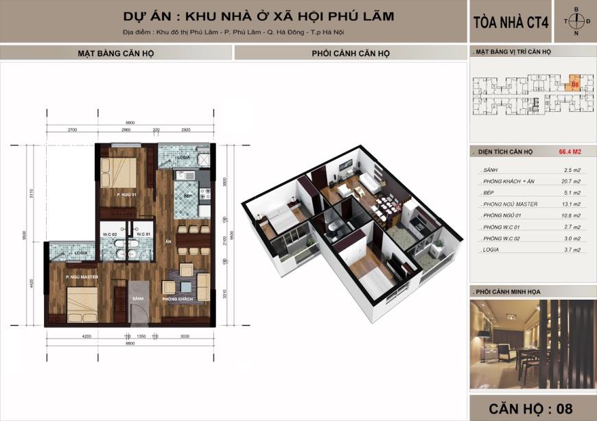 Căn hộ 08 toà CT4