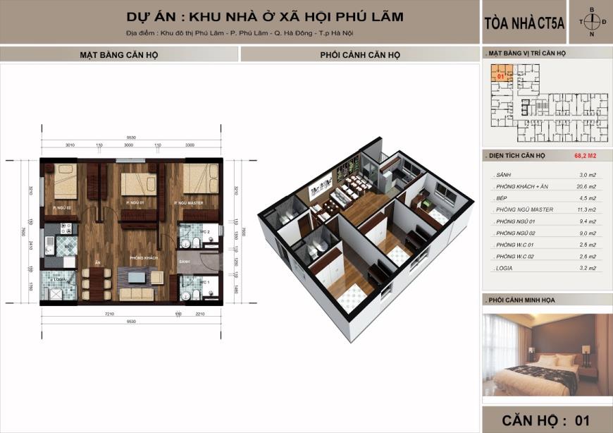 Căn hộ 01 toà CT5A