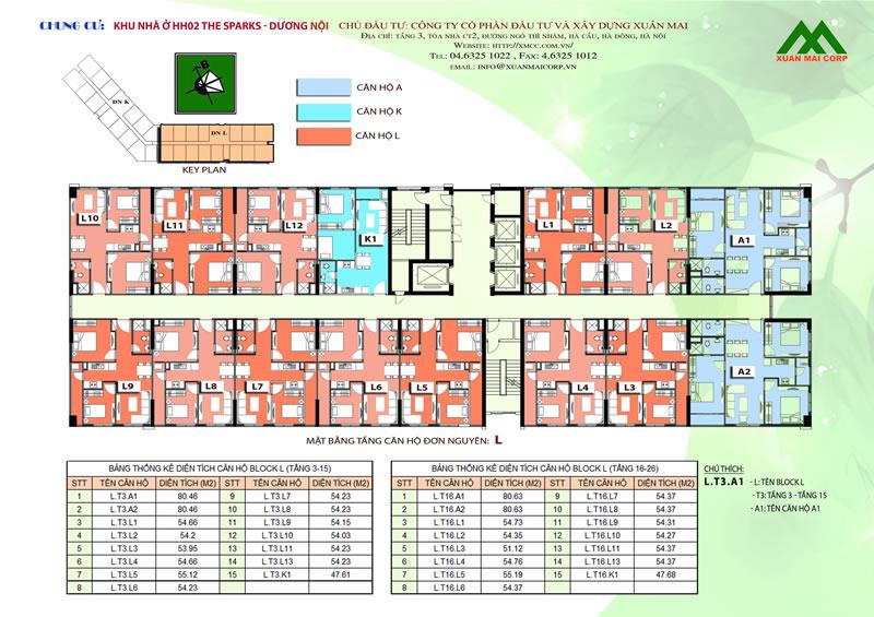 Bất động sản Vuông | Thiết kế mặt bằng chung cư Xuân Mai Sparks Tower 