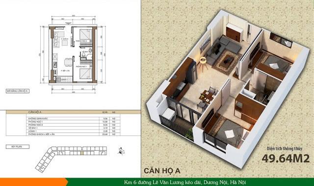 Bất động sản Vuông | Thiết kế mặt bằng chung cư Xuân Mai Sparks Tower 