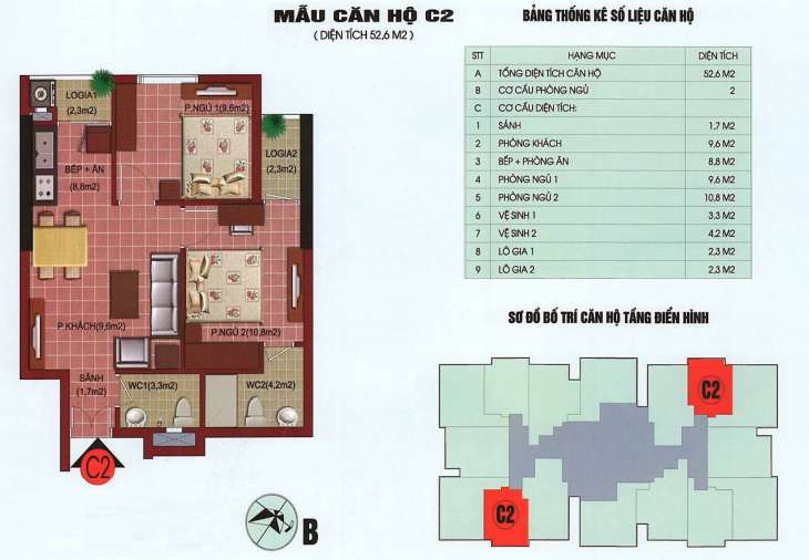 Thiết kế mẫu căn hộ C