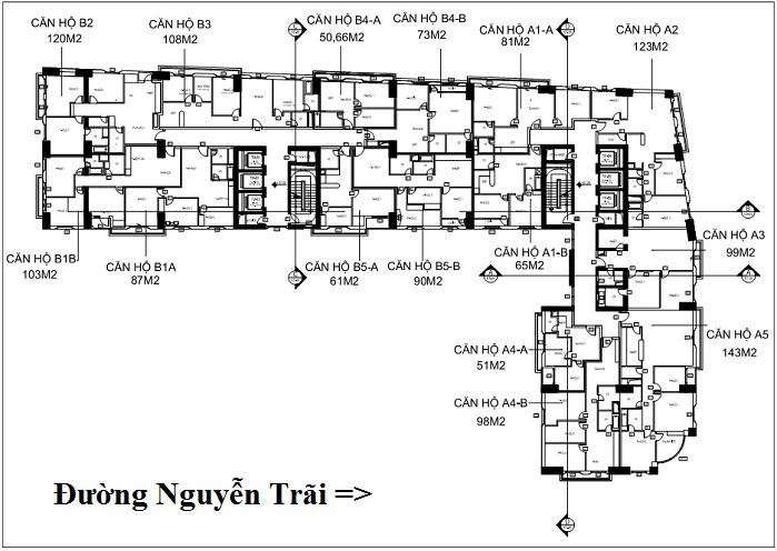 Bất động sản Vuông | Thiết kế mặt bằng dự án Westa Trần Phú