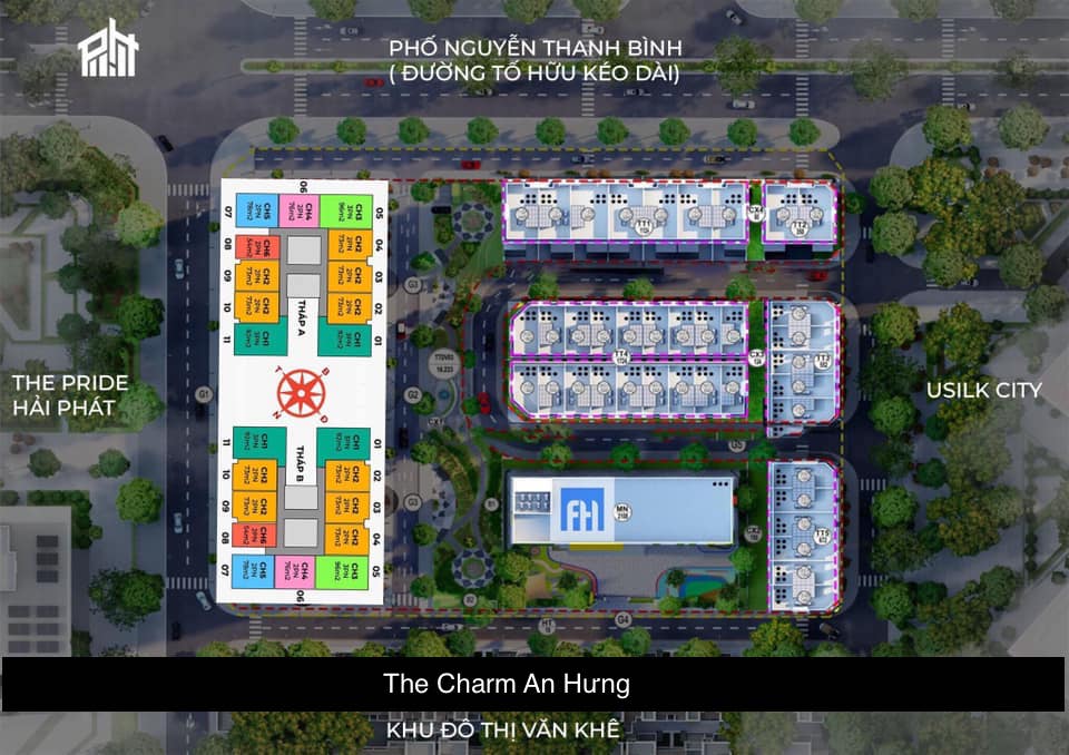 Mặt bằng dự án The Charm An Hưng