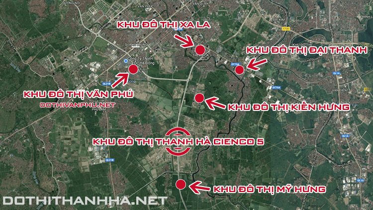 Vị trí khu đô thị Thanh Hà