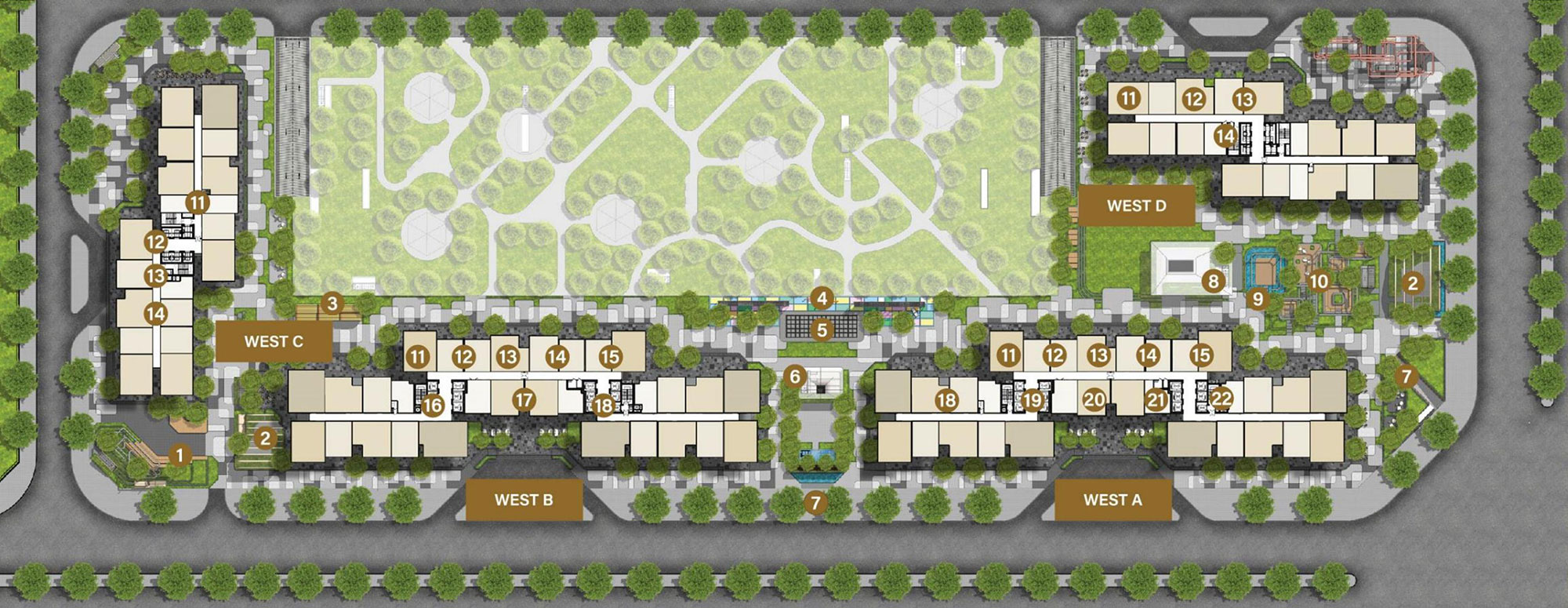 Mặt bằng tổng thể dự án Masteri West Height