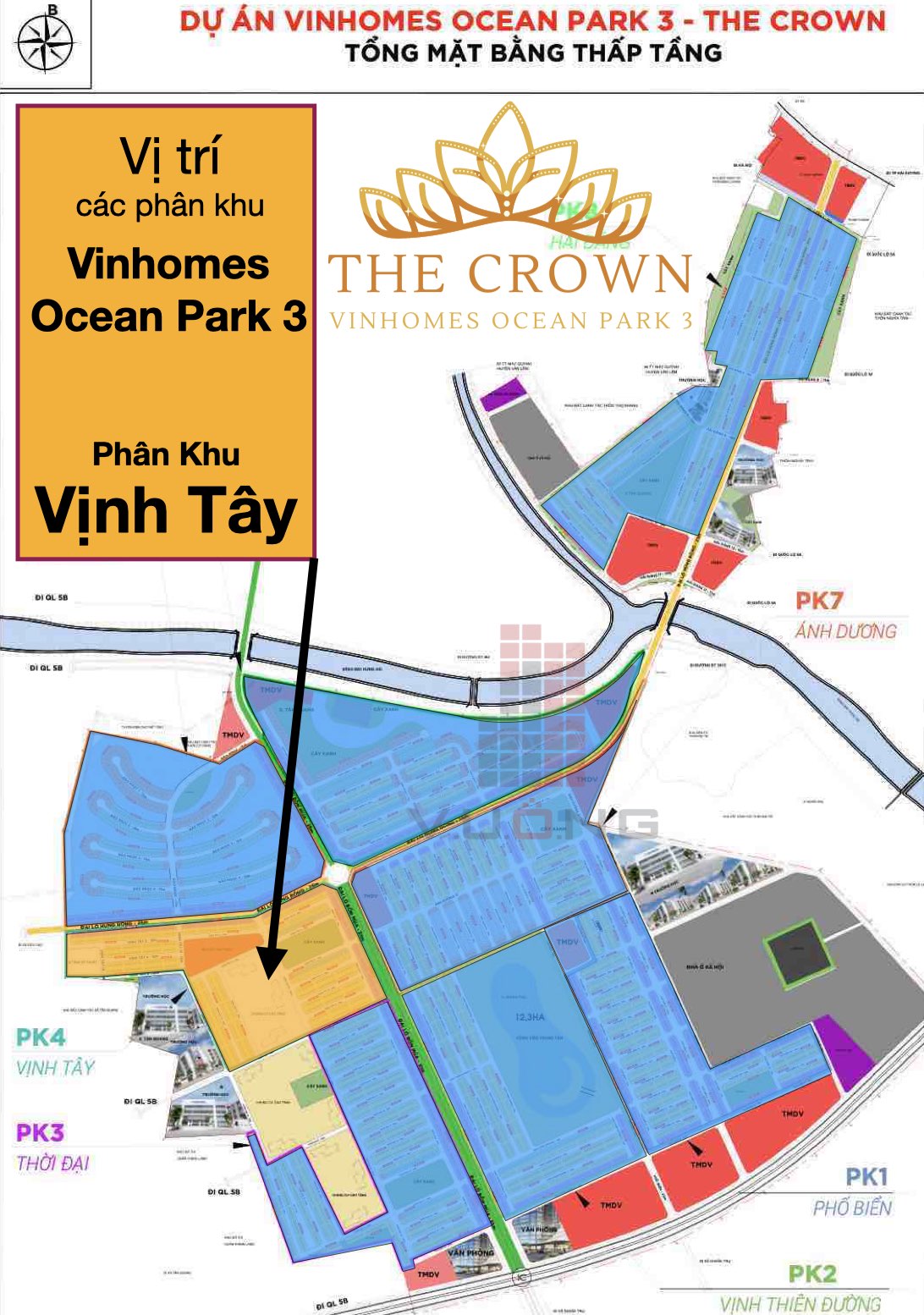 Phân khu Vịnh Tây Vinhomes Ocean Park 3 The Crown