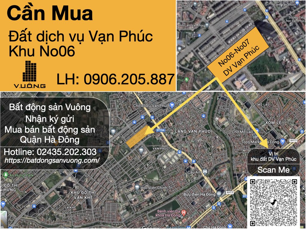 cần mua đất dịch vụ Vạn Phúc Hà Đông