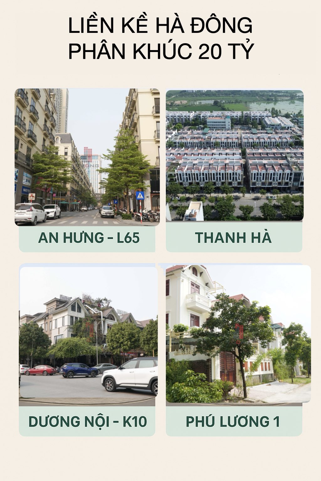 liền kề Hà Đông phân khúc 20 tỷ 