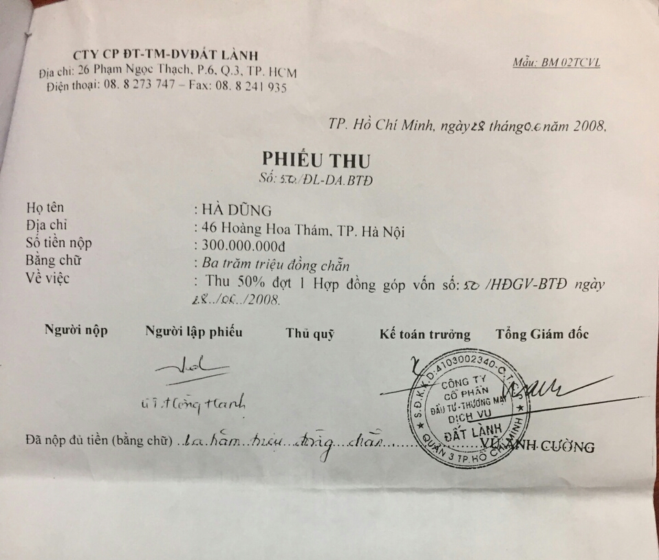 Bất động sản Vuông | TP.HCM: Khách hàng tố Tổng Giám đốc Công ty Đất Lành lừa đảo