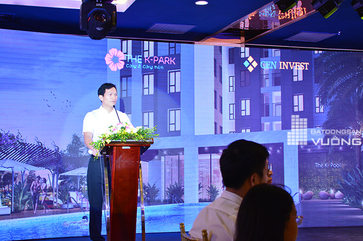 Đại diện chủ đầu tư phát biểu trong buổi lễ