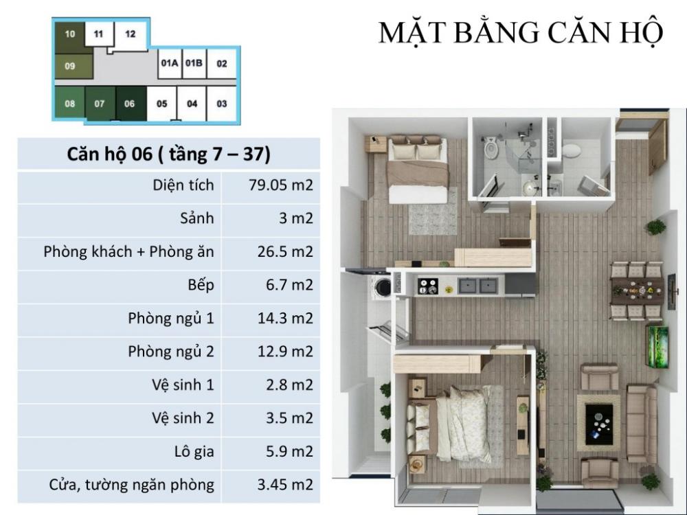 Mặt bằng căn hộ 06