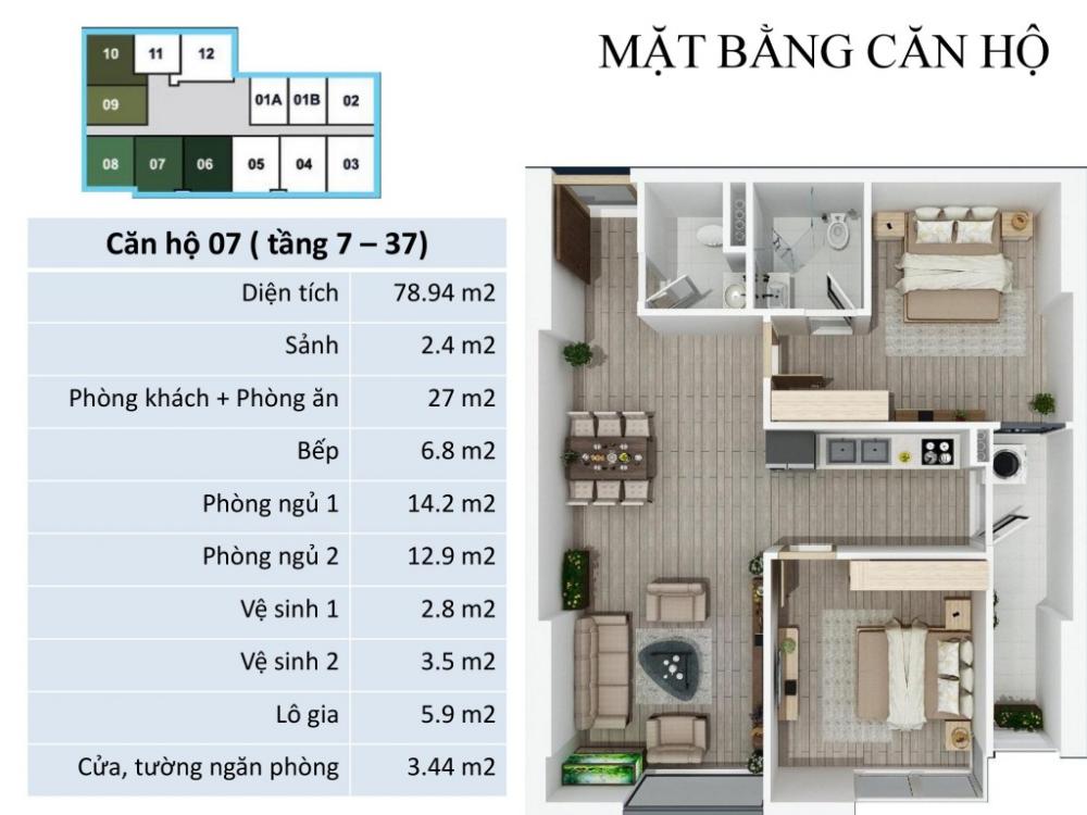 Mặt bằng căn hộ 07