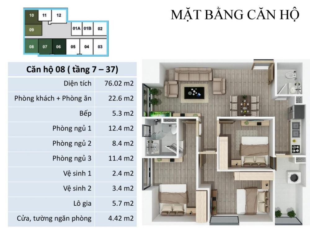 Mặt bằng căn hộ 08