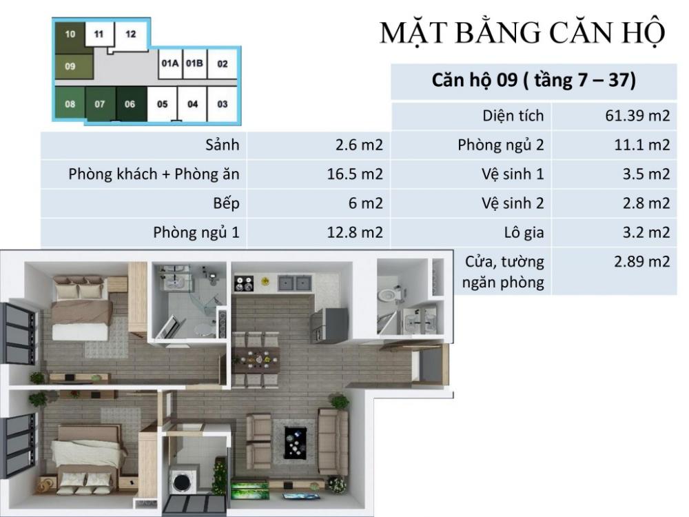Mặt bằng căn hộ 09