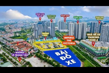 Bán Chung cư 45.2 m<sup>2</sup>, 1 phòng ngủ tòa V1 Phân khu The Victoria Vinhomes Smart City