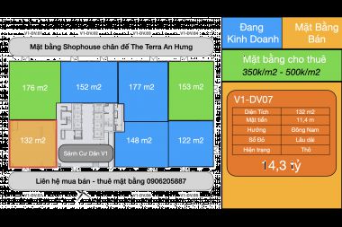 Bán Ki-ot & Sàn thương mại 132 m<sup>2</sup> Shophouse khối đế The Terra An Hưng